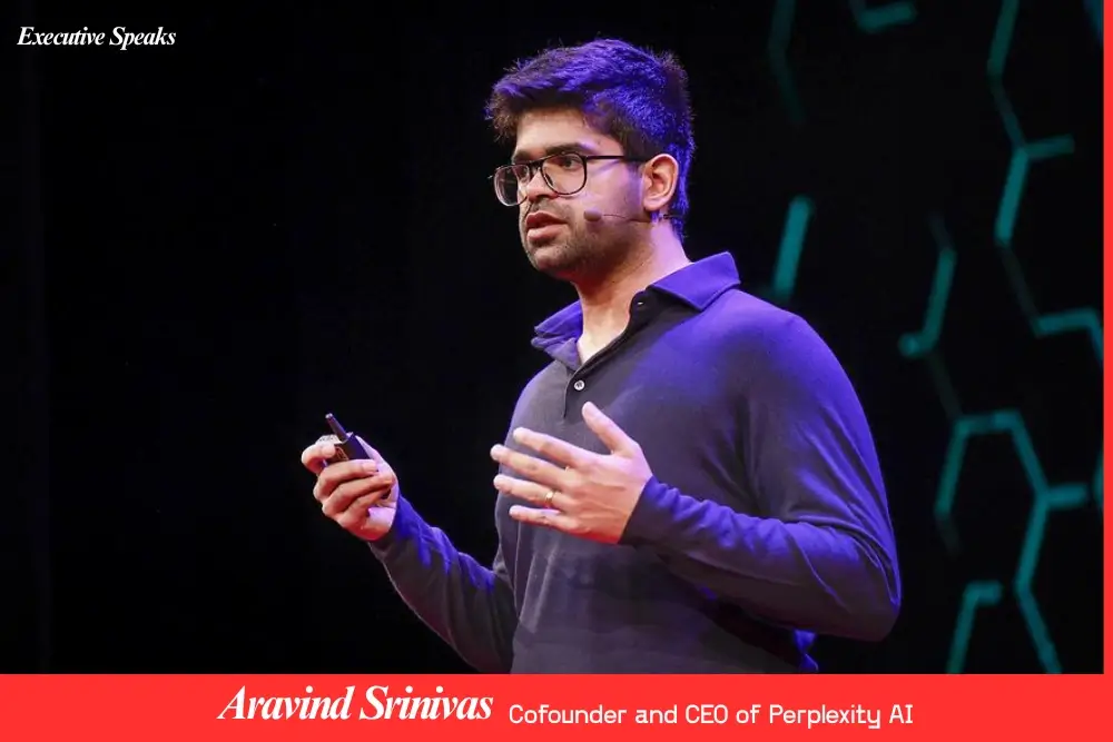 Aravind Srinivas CEO of Perplexity AI sharing leadership lessons for startup founders