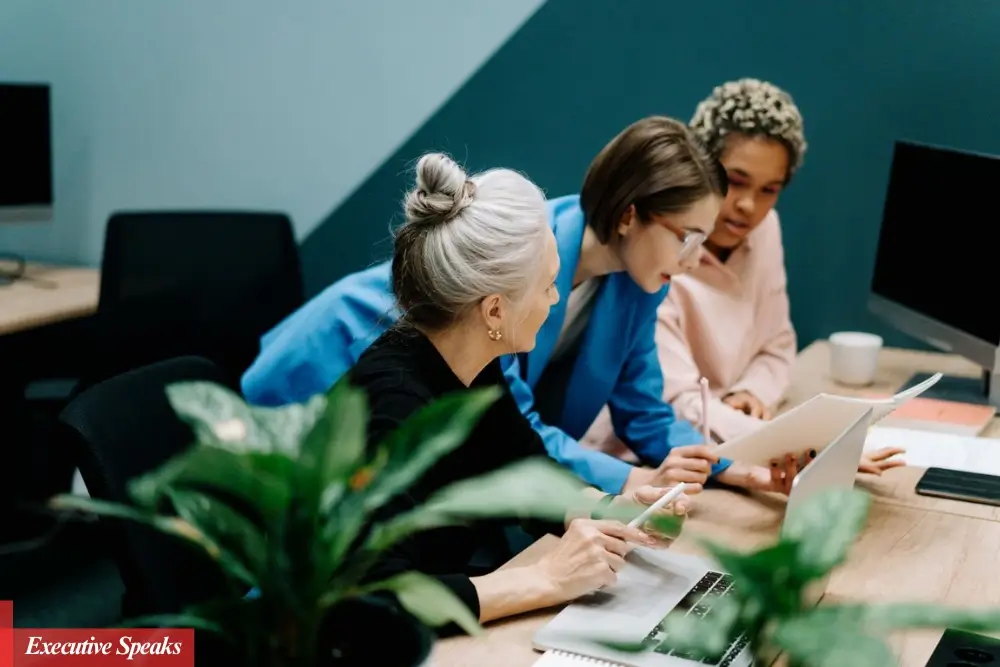 Business team analyzing digital transformation strategy on a digital dashboard