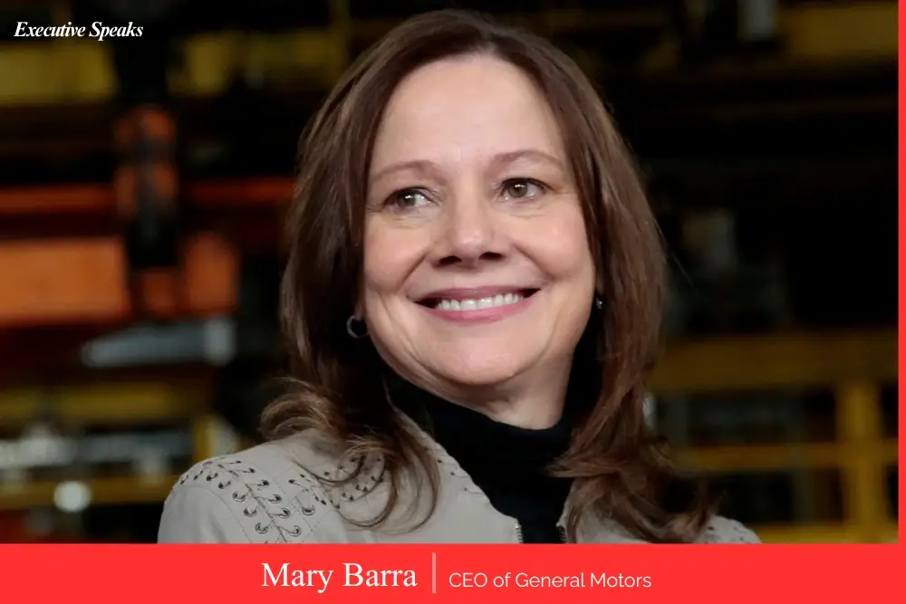 Mary Barra, CEO of General Motors, leading the company's electric vehicle transformation