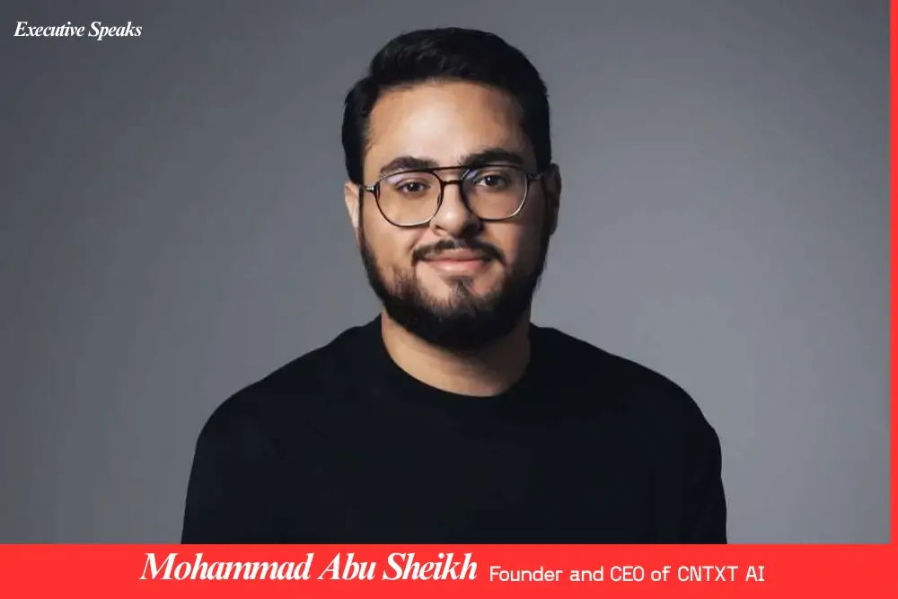 CNTXT AI founder Mohammad Abu Sheikh presenting Arabic-first sovereign AI solutions for the Middle East
