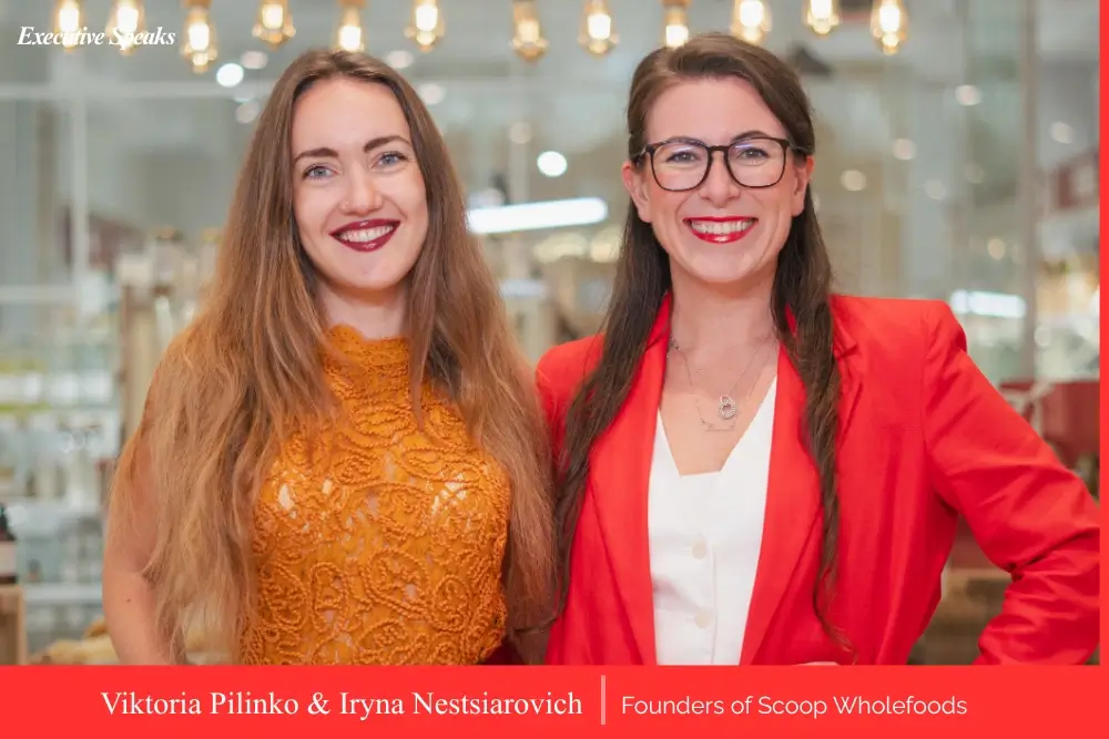 Scoop Wholefoods founders Viktoria Pilinko and Iryna Nestsiarovich